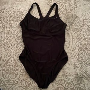 Black Nike extra large one piece swimsuit.
